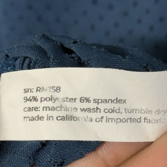 Rabbit Running T-Shirt EZ Perf Short Sleeve Performance Gym Trail Blue Men L GUC - Picture 6 of 12